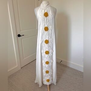 NWOT Judith Match Sunflower Halter Maxi Dress size Medium